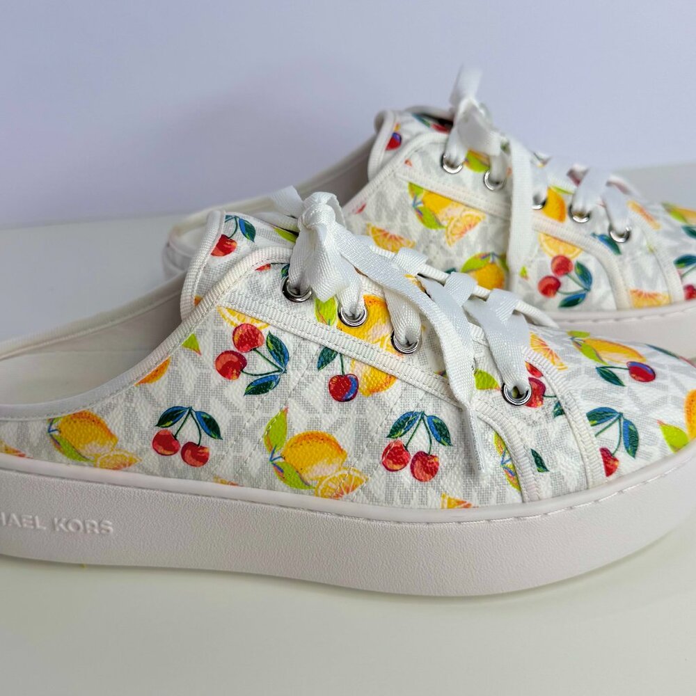 Michael‎ Kors Poppy Fruit Print Logo Slip-On Sneaker Women's 8 - Picture 7 of 9